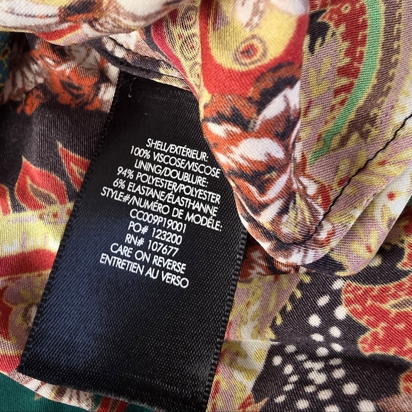 Alice + Olivia Liberty Printed Ruffled Sleeve Blouse Size P / XS - Picture 6 of 10